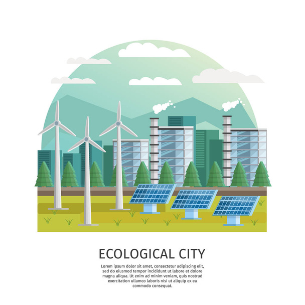 Smart City Ecology Concept - Vector, afbeelding