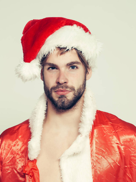 Handsome man in santa suit - Photo, image