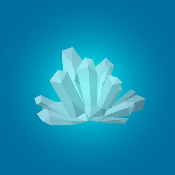 Modrá záře krystal - Vektor, obrázek