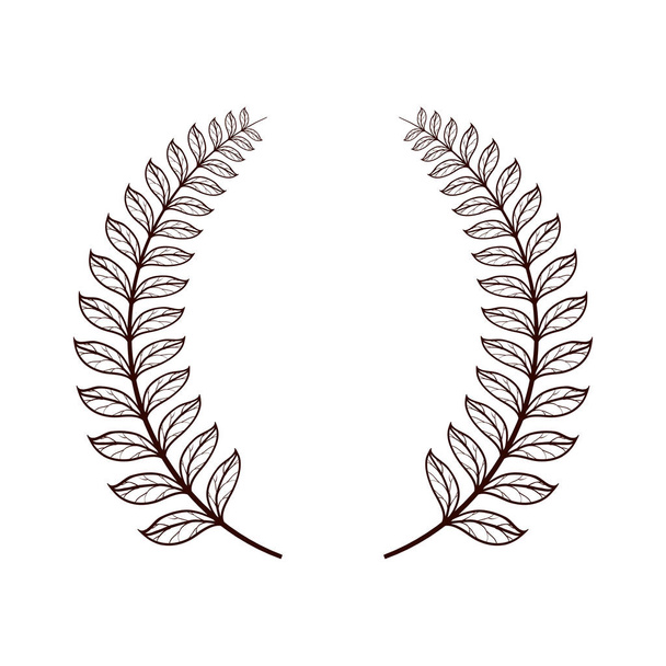 coroa de folhas design
 - Vetor, Imagem