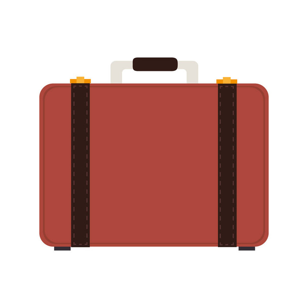 suitcase travel isolated icon - ベクター画像