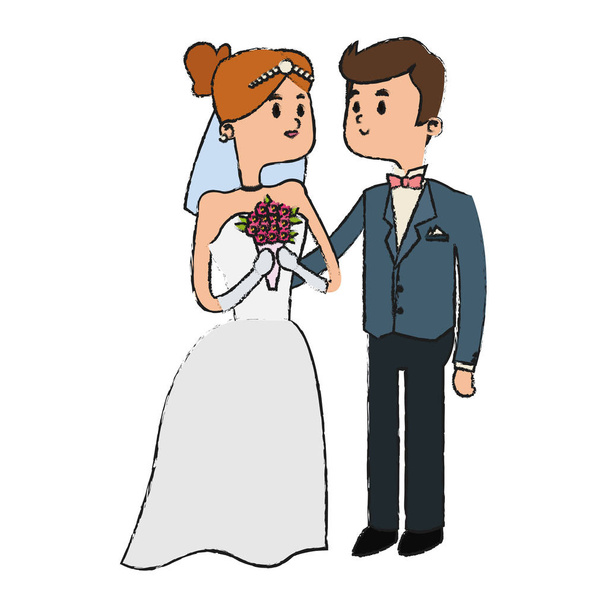 Isolato sposa e lo sposo design
 - Vettoriali, immagini