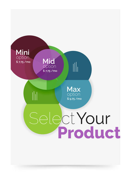 Business layout - select your product with sample options - Вектор, зображення