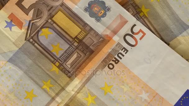 euro geld op de tafel - Video
