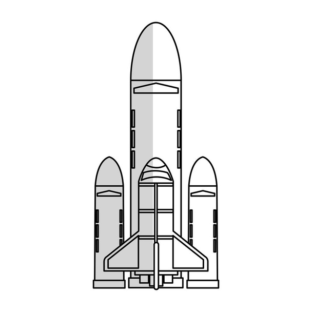 Isolated rocket design - Vector, Image