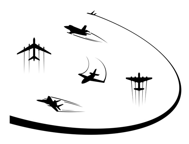 Aiplanes és a jets - Vektor, kép
