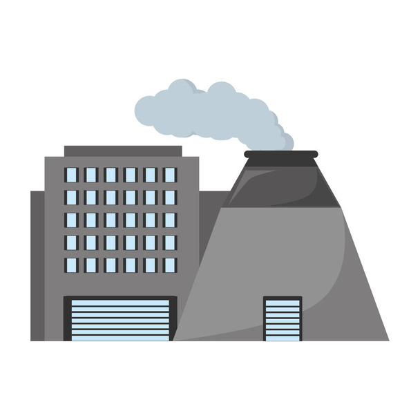 plant nuclear and factory building - Vector, Image
