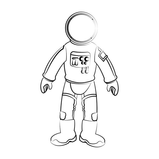 Diseño de astronauta aislado
 - Vector, Imagen