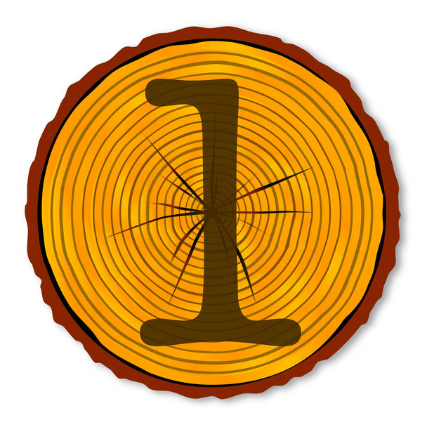 Number One Log - Vector, Image