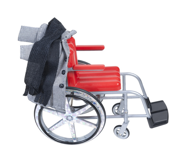 Wheelchair with Houndstooth Jacket and Scarf - Foto, Imagem