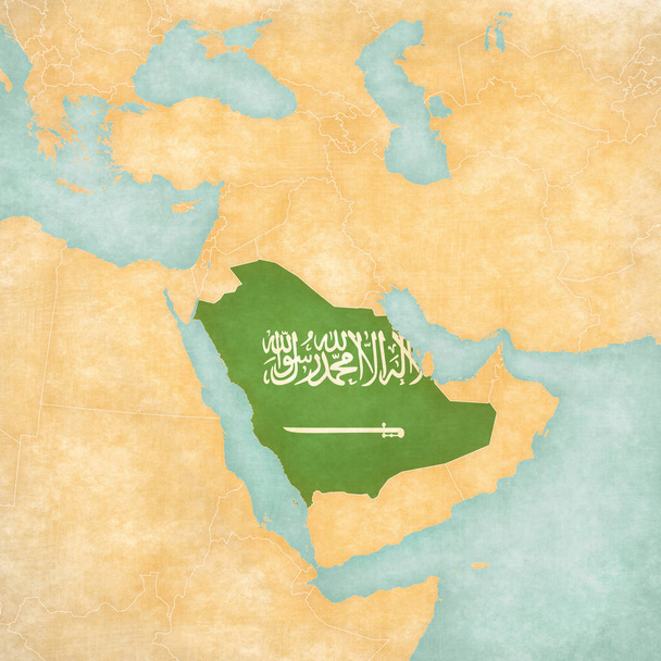 Carte du Moyen-Orient - Arabie Saoudite
 - Photo, image