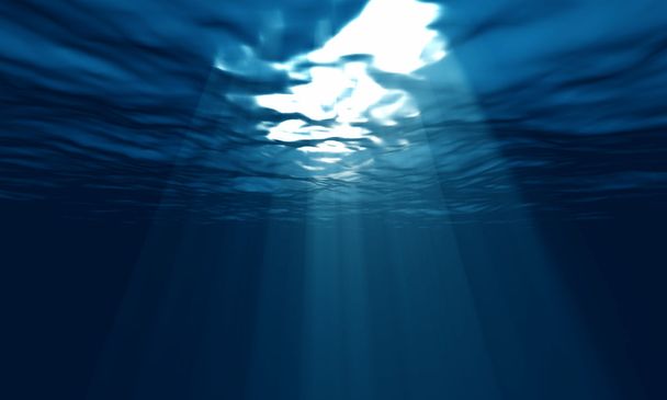 onderwater licht in de Oceaan - Foto, afbeelding