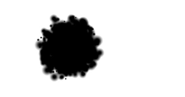 Black Ink Splatter Growing on Paper Background Animated Rendered Footage Intro  - Footage, Video