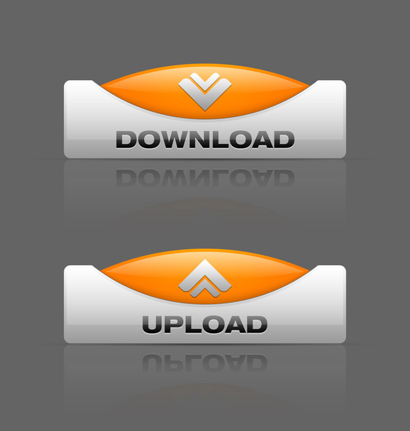 Download and upload buttons - Vettoriali, immagini