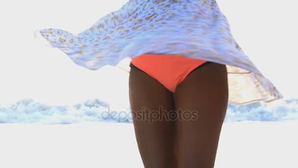  female dancing on the beach   - Footage, Video