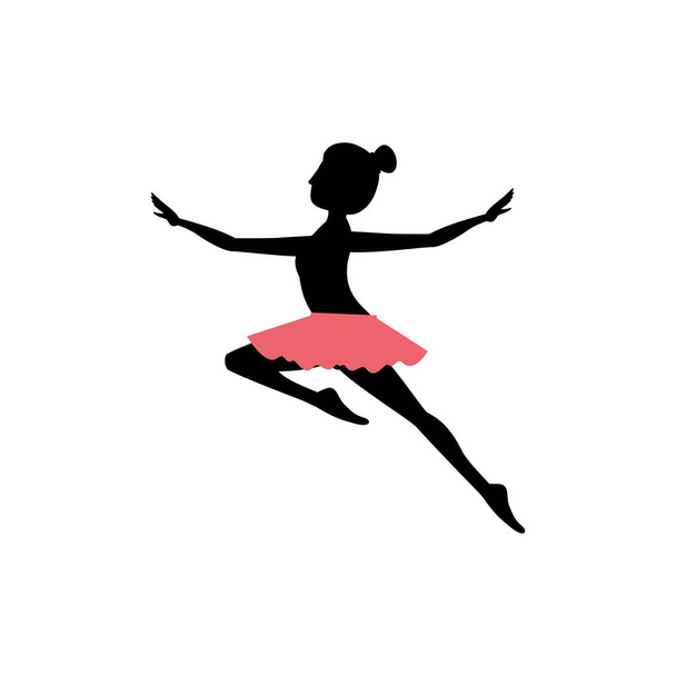 Tyttö käytännössä baletti suunnittelu
 - Vektori, kuva