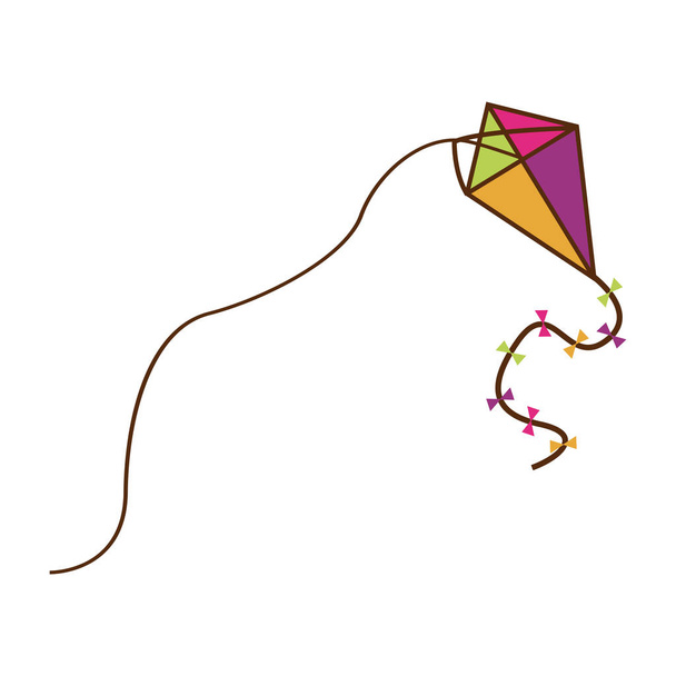 Απομονωμένη kite σχέδιο παιχνίδι - Διάνυσμα, εικόνα