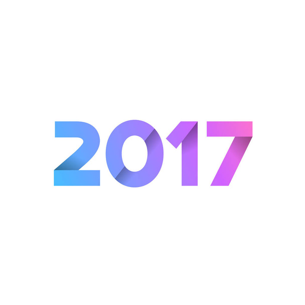 Feliz año nuevo 2017 diseño de tarjetas de felicitación
 - Vector, Imagen