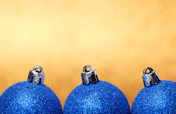 Christmas and New Year decorations on glitter background - Φωτογραφία, εικόνα