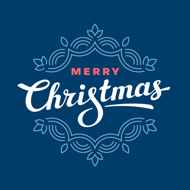 Feliz Navidad letras tarjeta de felicitación diseño
 - Vector, Imagen