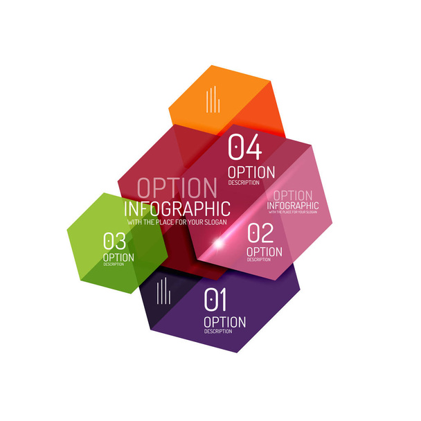 Infografika moderní šablony - geometrické tvary - Vektor, obrázek