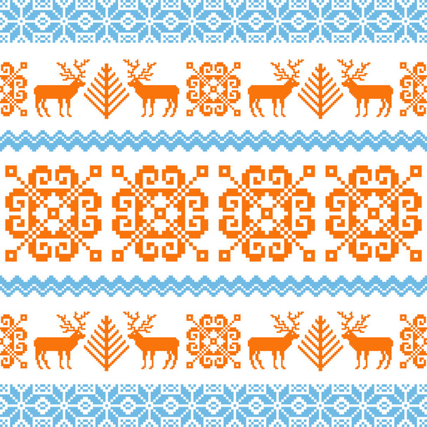 Traditional Christmas ornamental background - Vector, Image
