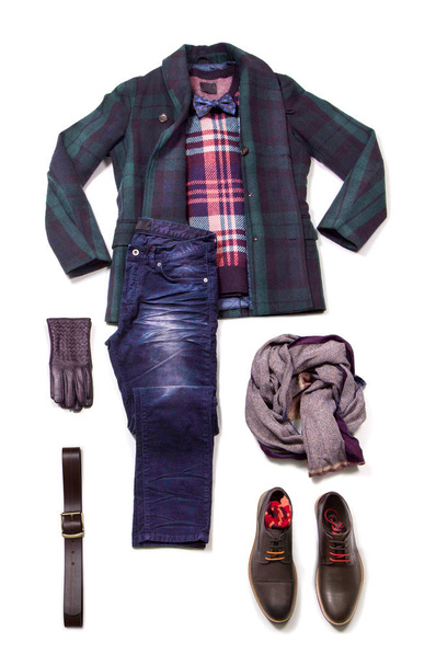 Collection of autumn and winter clothing. - Foto, imagen