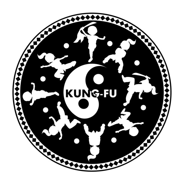 Logotipo de Kung fu
 - Vetor, Imagem