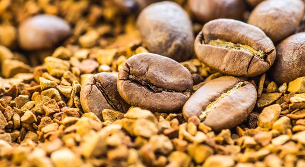 Primer plano de granos de café - Foto, Imagen