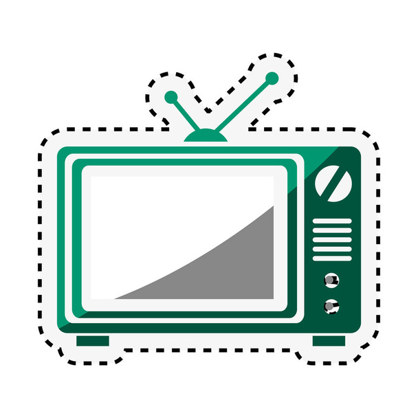 old television isolated icon - Vector, Image