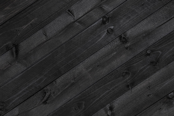 Fekete fából készült háttér - Fotó, kép