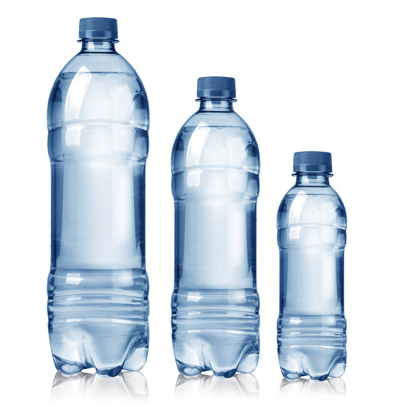 tres botellas de agua
 - Foto, Imagen