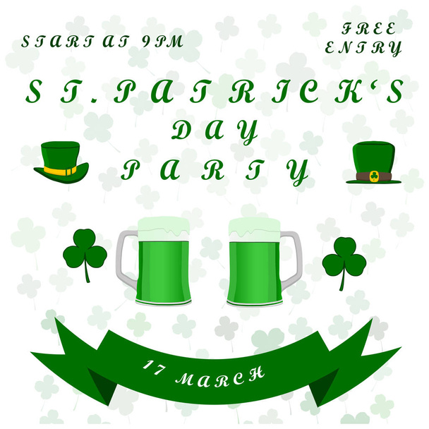 vectorillustratie van logo voor viering vakantie St. Patrick's day - Vector, afbeelding