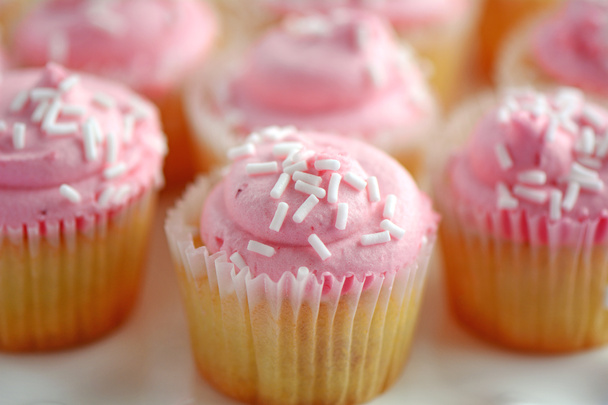 Primeros planos de cupcakes de fresa
 - Foto, Imagen