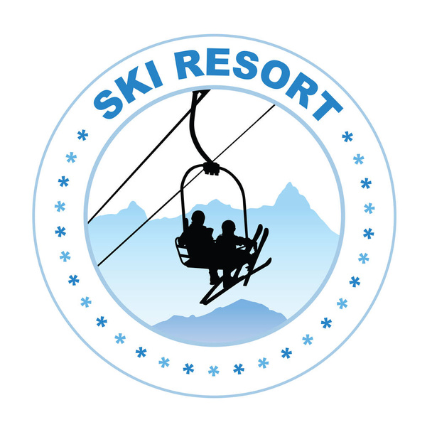 Σκι resort σχεδιασμό διάνυσμα - Διάνυσμα, εικόνα