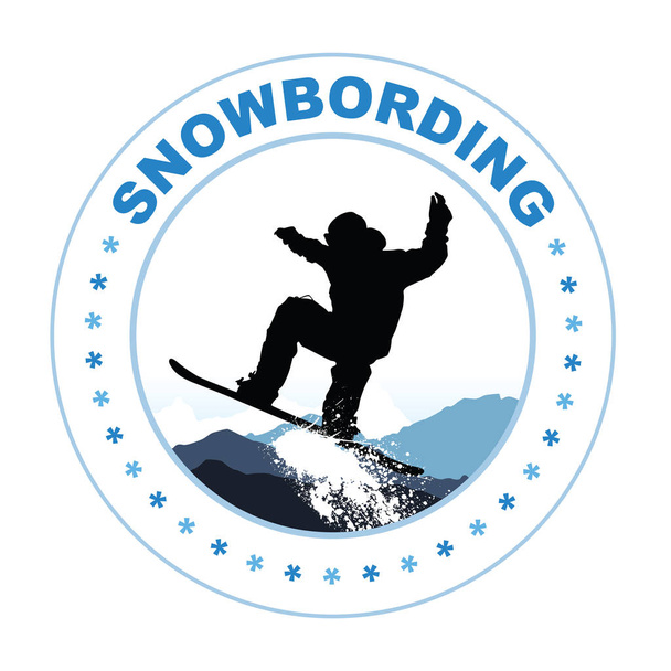 Snowboarding vector illustration - Vector, Image