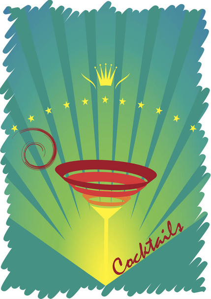Le roi des cocktails.Illustration vectorielle abstraite
 - Vecteur, image