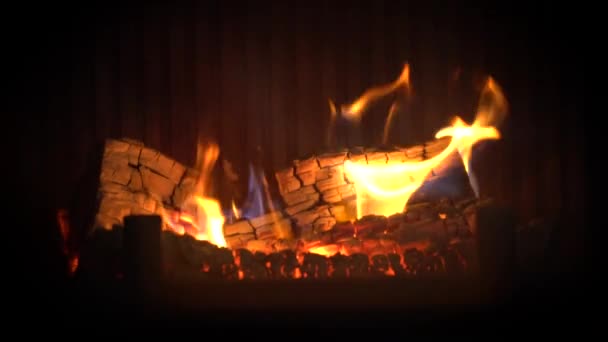 tűz a kandallóban  - Felvétel, videó