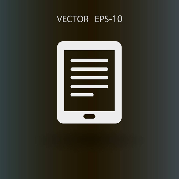 Flat icon of touchpad. vector illustration - Vektör, Görsel