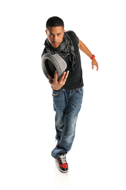 Hip Hop Dancer With Hat - Fotoğraf, Görsel