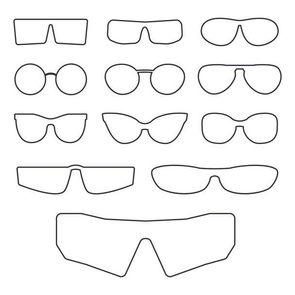 Γυαλιά πλαισίων απομονωμένες - Διάνυσμα, εικόνα