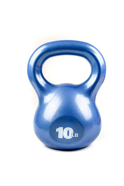 Blue 10 pound kettlebell - Photo, Image