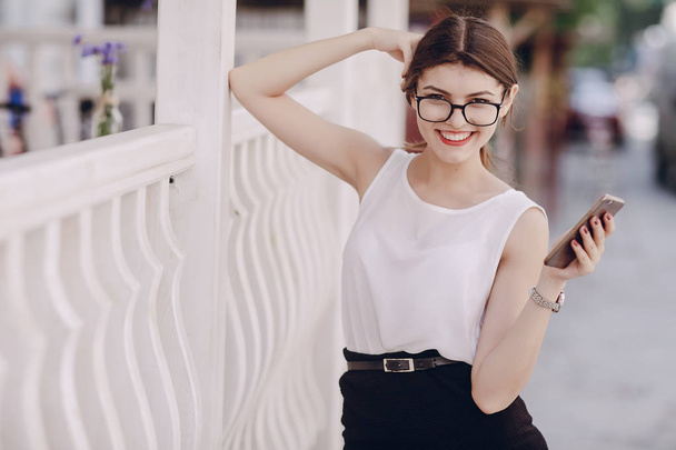 beautiful brunette with glasses - Foto, immagini