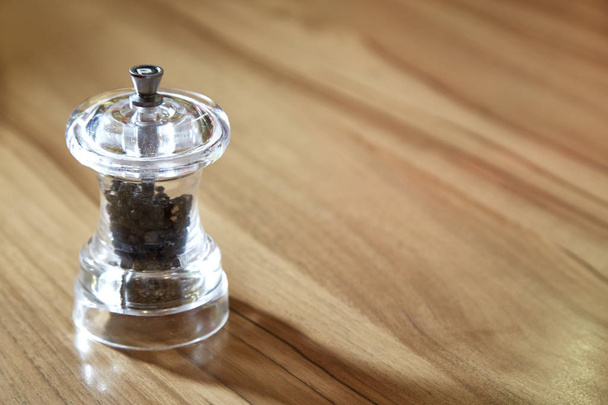 Pepper grinder(clear) in restauran - Photo, Image