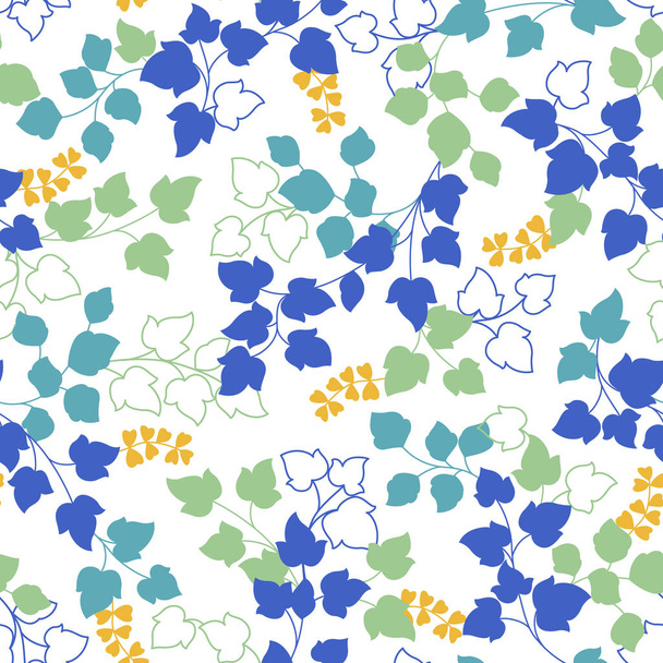 Leaf illustration pattern - Wektor, obraz