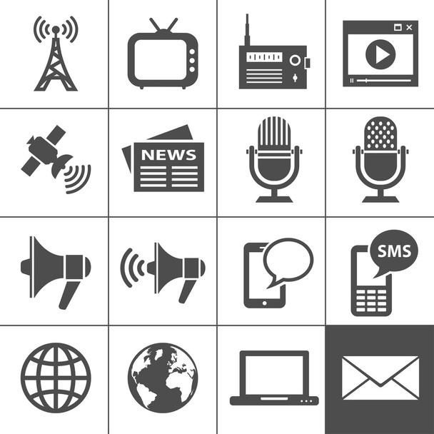 Conjunto de iconos de medios - Serie Simplus
 - Vector, imagen