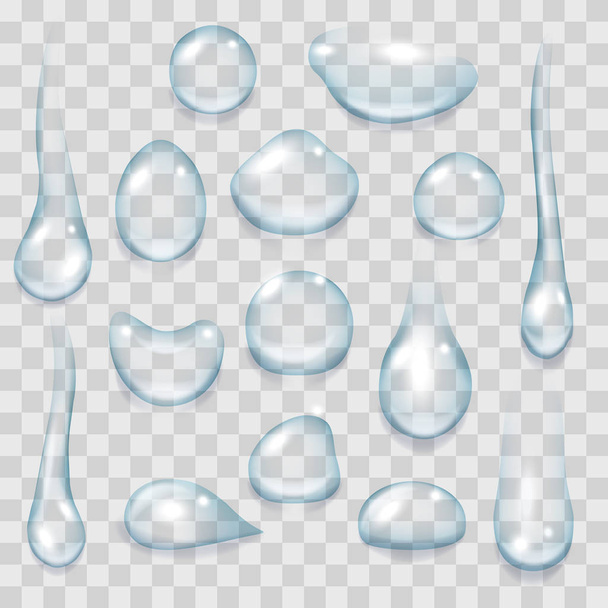 Juego de gotas de agua clara
 - Vector, imagen