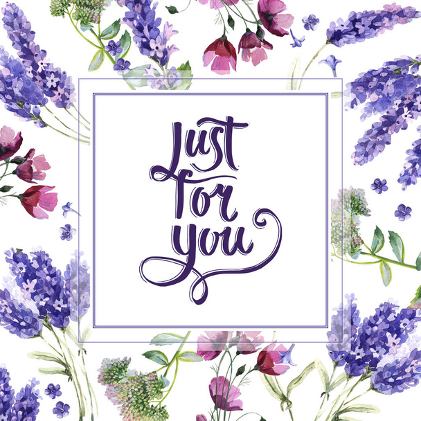 Wildflower laventeli kukka runko akvarelli tyyli eristetty
. - Valokuva, kuva
