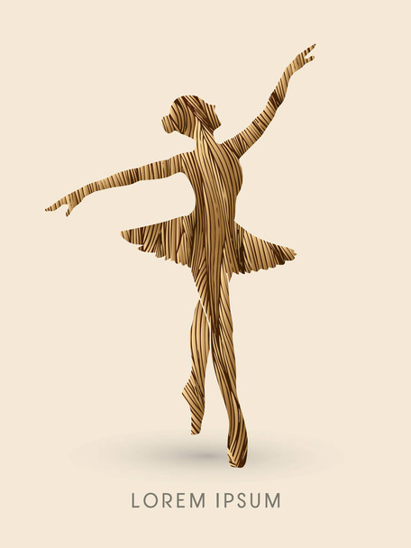 Ballet dance graphic vector. - Vektor, Bild