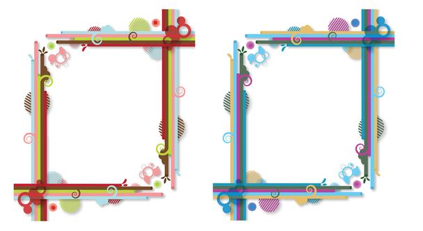 Abstract illustration of the two different colour frames - Фото, зображення